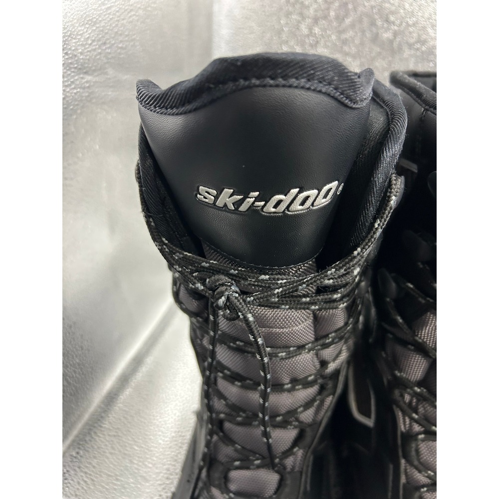 Ski-Doo Rebel Mens Snowmobile Boots Size 11 Black Grey Winter Waterproof